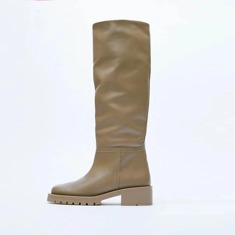 2022 ZA Ins Hot Women Genuine Leather Knee Boots High Heels Motorcycle Boots Punk Slim Long Autumn Winter Shoes Woman
2022 ZA Ins Hot Women Genuine Leather Knee Boots High Heels Motorcycle Boots Punk Slim Long Autumn Winter Shoes Woman
