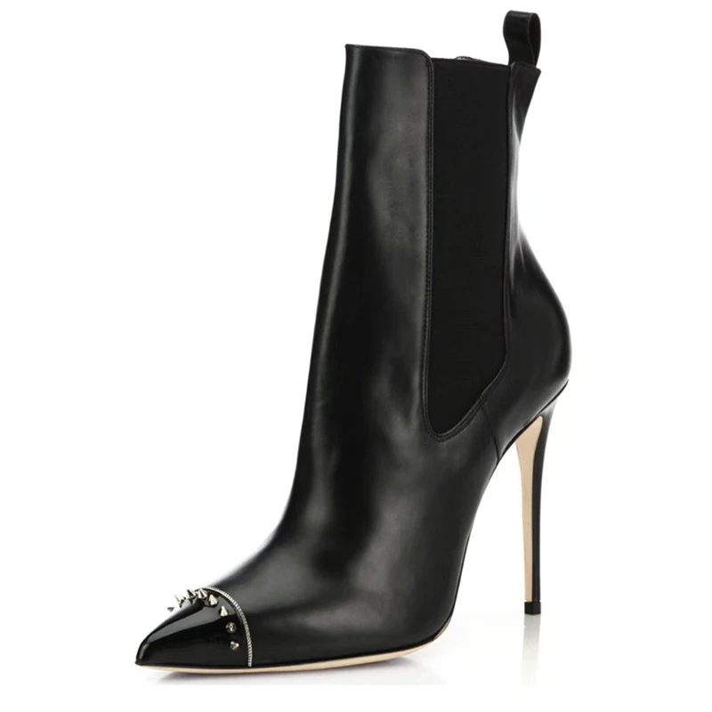 Short Black Winter Shoes Booty Sexy Pointed Toe Studs Ornament Pumps Big Size 46 Slip-on Women Ankle Boots
Short Black Winter Shoes Booty Sexy Pointed Toe Studs Ornament Pumps Big Size 46 Slip-on Women Ankle Boots