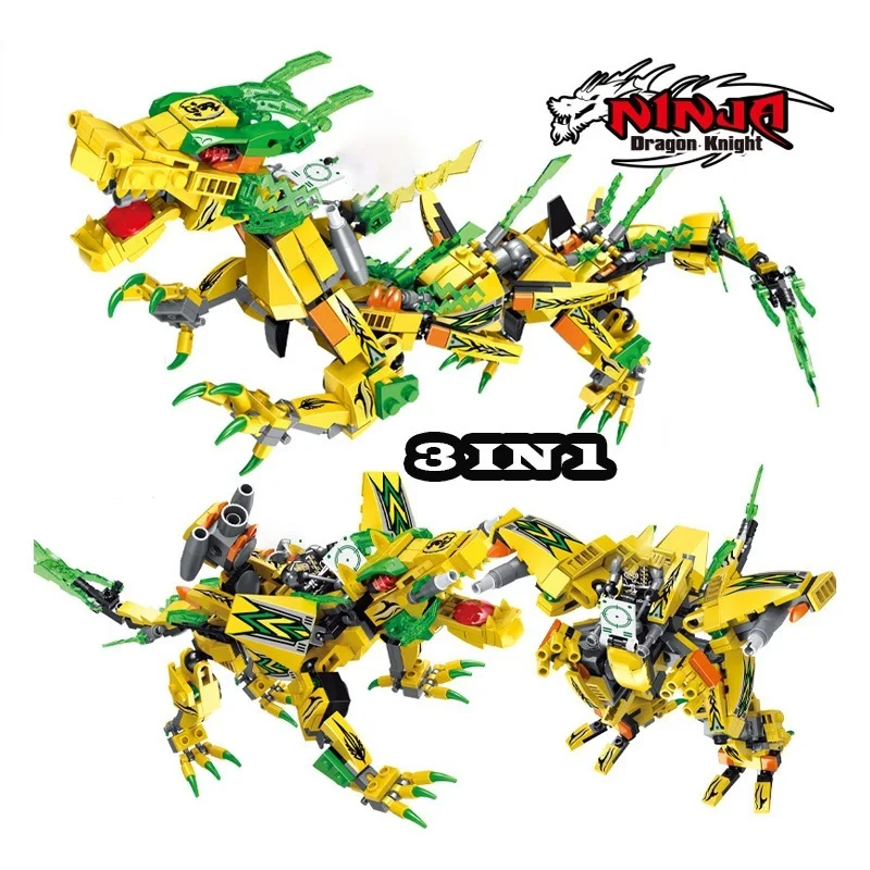 New 3 IN 1 Ninja Dragon Building Block Mech Robot Action Figures Model Sets Bricks Toys for Children Gifts
New 3 IN 1 Ninja Dragon Building Block Mech Robot Action Figures Model Sets Bricks Toys for Children Gifts