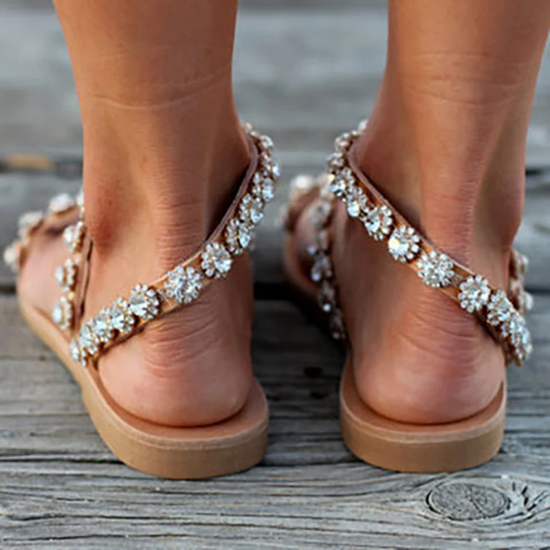 Women Sandals Bling Crystal Summer Shoes Woman Beach Flat Sandals Plus Size Flip Flop Ladies Soft Bottom Slippers Female 43
Women Sandals Bling Crystal Summer Shoes Woman Beach Flat Sandals Plus Size Flip Flop Ladies Soft Bottom Slippers Female 43