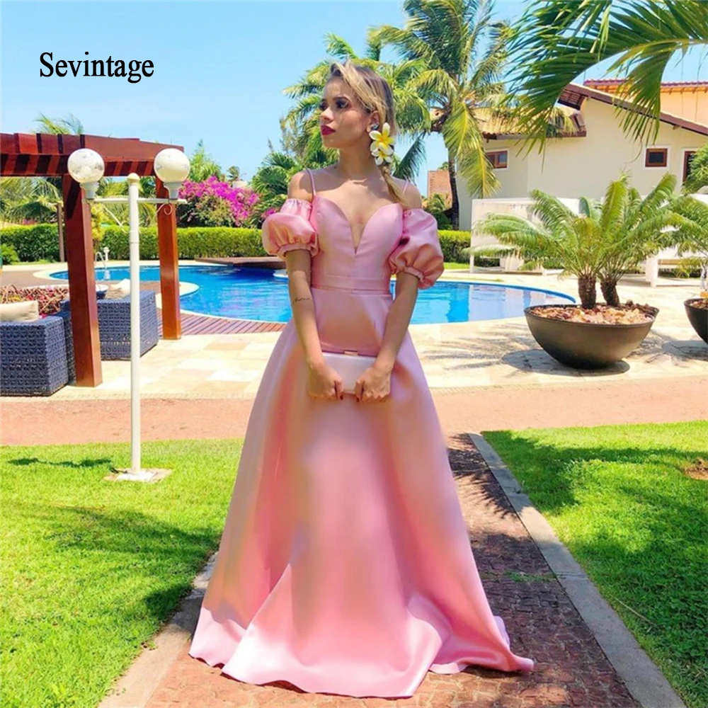 Sevintage Princess Pink Short Off the Shoulder Formal Prom Dress Spaghetti Straps Satin Plus Size Woman Prom Gowns
Sevintage Princess Pink Short Off the Shoulder Formal Prom Dress Spaghetti Straps Satin Plus Size Woman Prom Gowns