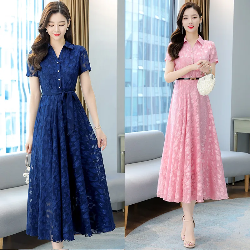 Short-sleeved dress temperament thin 2021 summer new large-size chiffon jaculin gas cover belly solid color women's wear
Short-sleeved dress temperament thin 2021 summer new large-size chiffon jaculin gas cover belly solid color women's wear