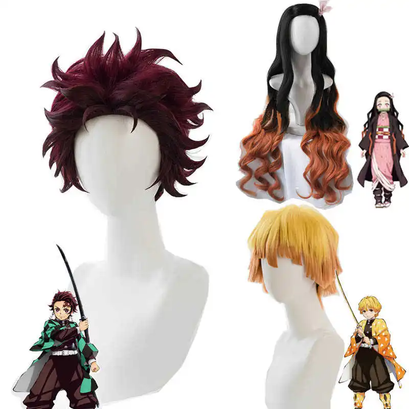 High Quality Nezuko Tanjirou Kamado Wig Demon Slayer Kimetsu no Yaiba Cosplay Wigs Zenitsu Agatsuma Golden Short Hair + Wig Cap
High Quality Nezuko Tanjirou Kamado Wig Demon Slayer Kimetsu no Yaiba Cosplay Wigs Zenitsu Agatsuma Golden Short Hair + Wig Cap