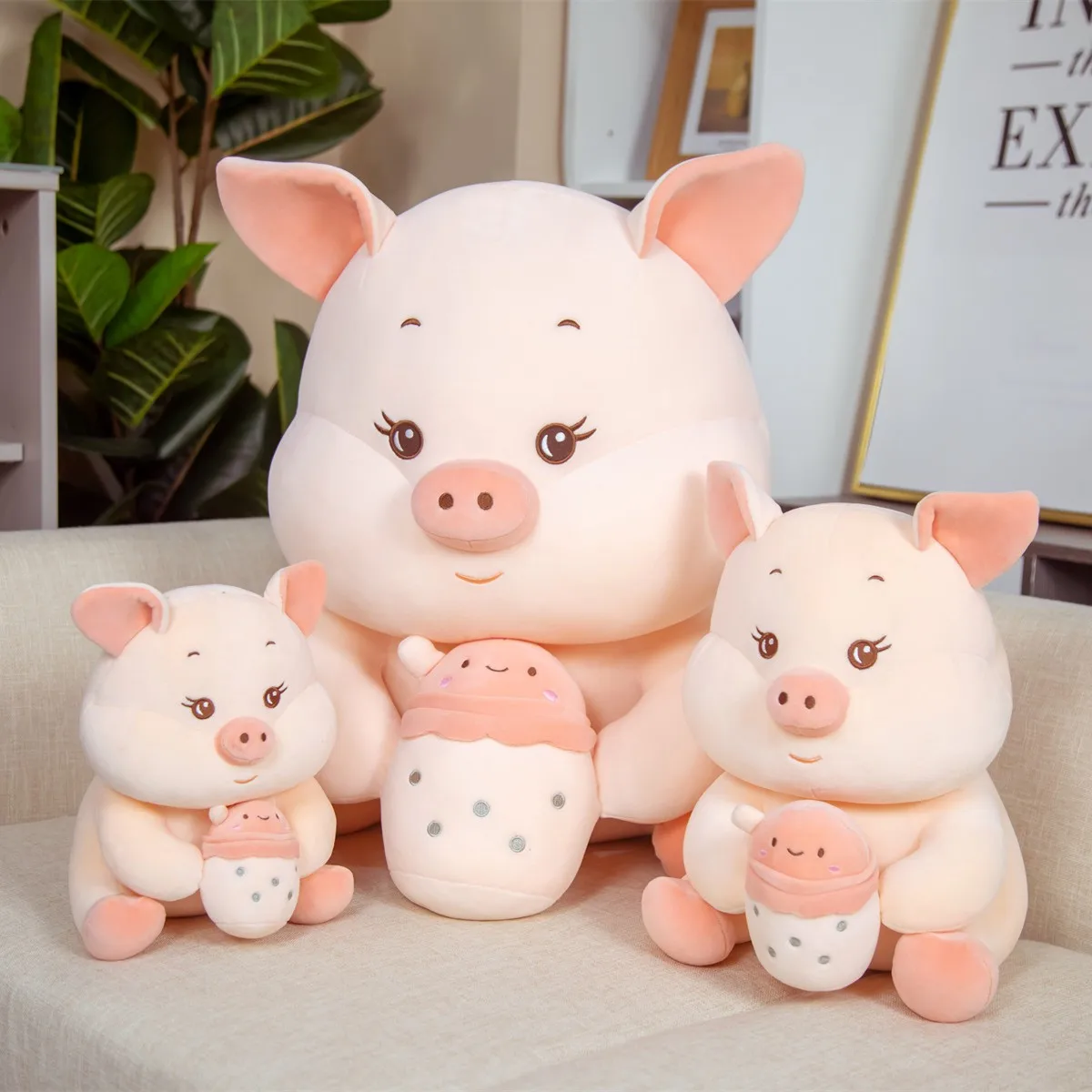 30/40/50cm Super Cute Pig Holding Bubble Tea Cup Plush Toys Lovely Piggy Pillow Baby Appease Dolls Cartoon Plushie Cushion
30/40/50cm Super Cute Pig Holding Bubble Tea Cup Plush Toys Lovely Piggy Pillow Baby Appease Dolls Cartoon Plushie Cushion
