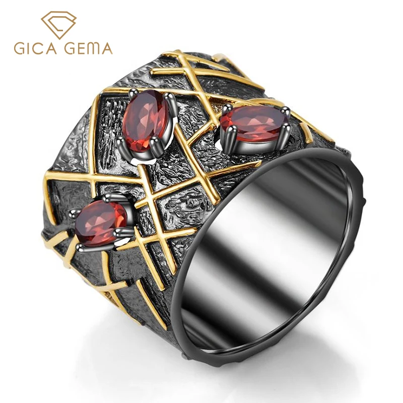 GICA GEMA Natural Garnet Gemstone Rings For Women 925 Sterling Silver Unusual Simple Fine Jewelry Lady Wedding Gifts 
GICA GEMA Natural Garnet Gemstone Rings For Women 925 Sterling Silver Unusual Simple Fine Jewelry Lady Wedding Gifts