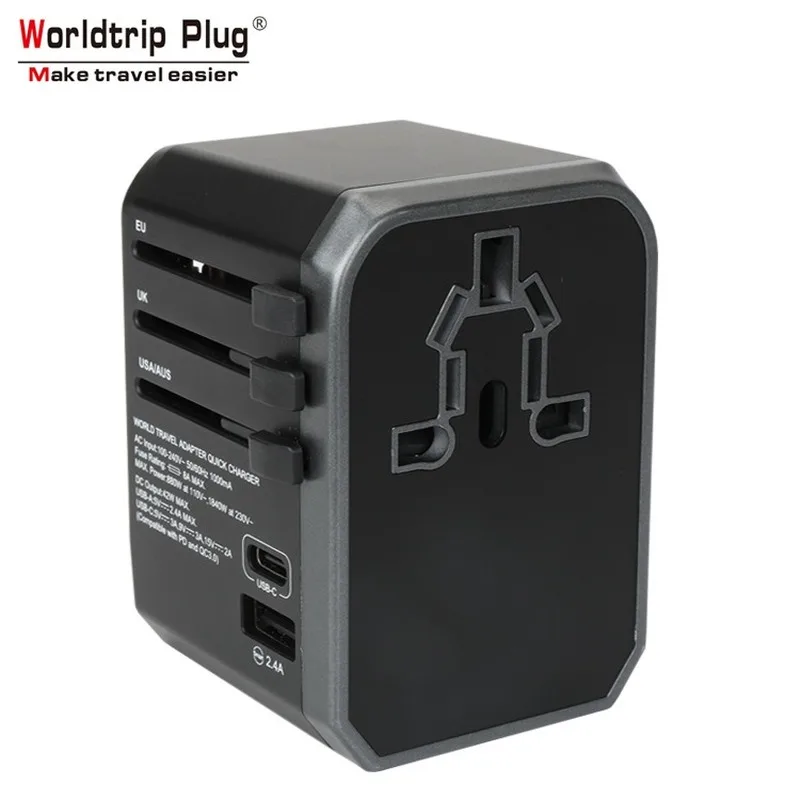 

WorLdtrip Plug WTA-306 Plus Converters Multiple Protection 3USB + 1USB-C 45W Converter Multi-country Applicable