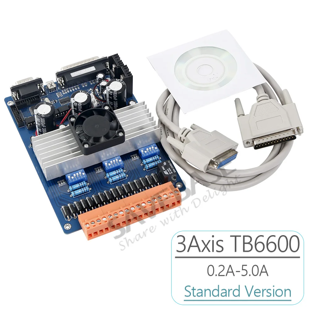 3 Оси TB6600HG Контроллер Шагового Драйвера 0.2A 5A для Машин Фразерного Станки с ЧПУ|router