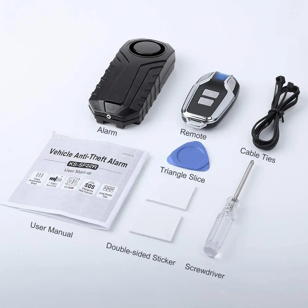 Awapow Wireless Anti-Theft Motorcycle Bike Alarm with Remote, Waterproof Bicycle Security Alarm Vibration Sensor 113dB Loud
Awapow Wireless Anti-Theft Motorcycle Bike Alarm with Remote, Waterproof Bicycle Security Alarm Vibration Sensor 113dB Loud