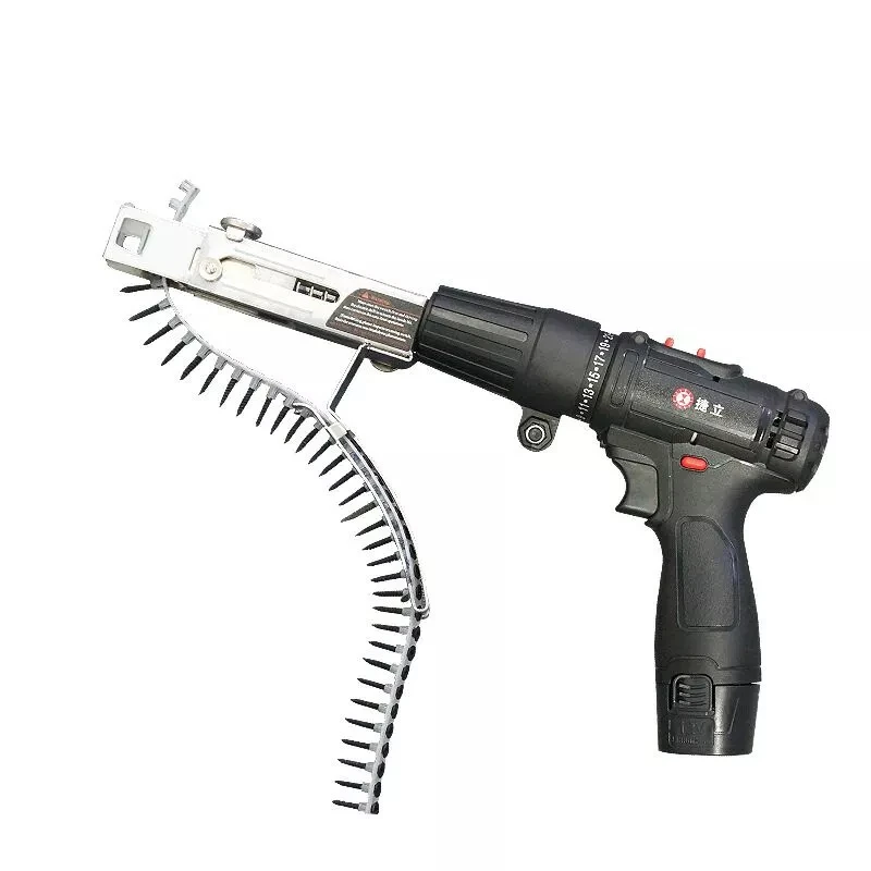 Chain belt screw gun handheld automatic feeding nailing machine woodworking decoration gypsum board
Chain belt screw gun handheld automatic feeding nailing machine woodworking decoration gypsum board