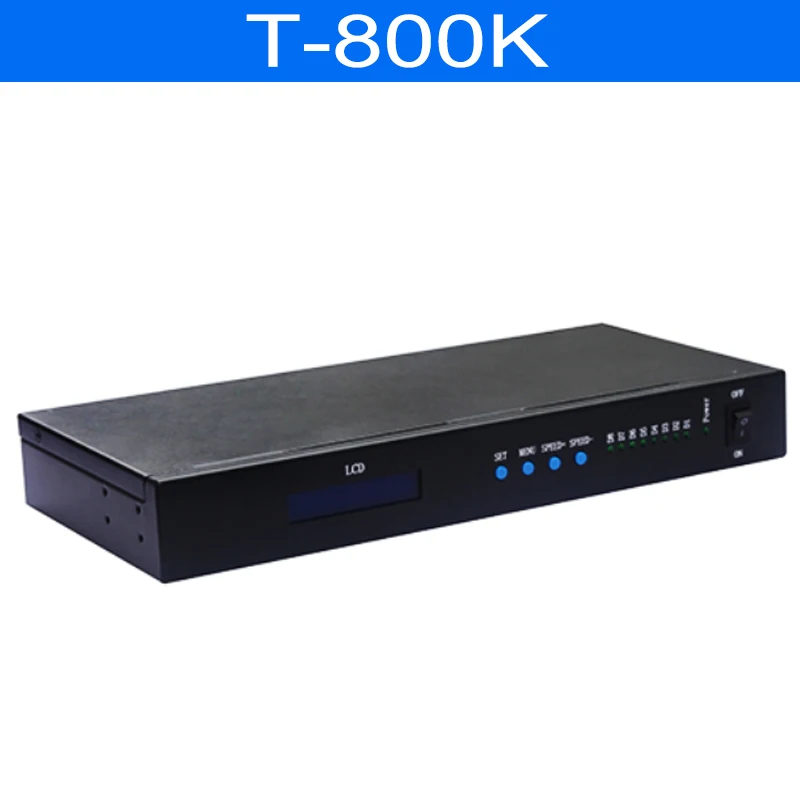T-800K Online Computer WS2801 WS2811 6812 8806 APA102 Led Pixel Module Controller 8 Ports Output RGB RGBW Light Strip
T-800K Online Computer WS2801 WS2811 6812 8806 APA102 Led Pixel Module Controller 8 Ports Output RGB RGBW Light Strip