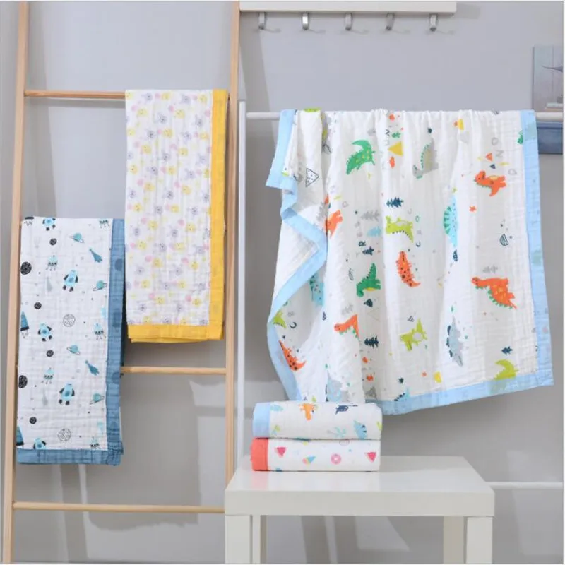 110*120cm 6 Layers infant Gauze Receiving Blankets Kids Cover Bedding Gauze Cotton children play mat Muslin Baby Swaddle Blanket
110*120cm 6 Layers infant Gauze Receiving Blankets Kids Cover Bedding Gauze Cotton children play mat Muslin Baby Swaddle Blanket