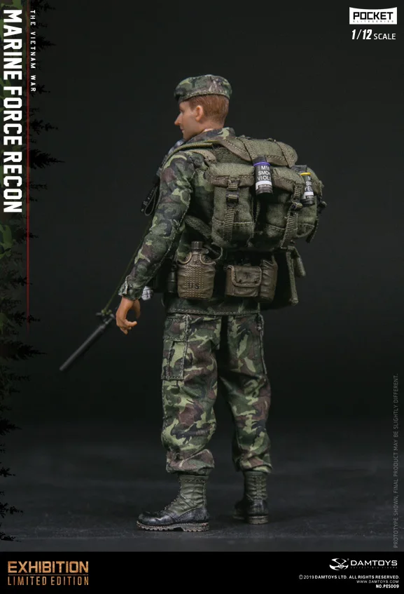 DAMTOYS PES009 1/12 WF2019 Limited Edition Vietnam War U.S. Marine Corps Reconnaissance Company 6-inch action figure toy
DAMTOYS PES009 1/12 WF2019 Limited Edition Vietnam War U.S. Marine Corps Reconnaissance Company 6-inch action figure toy