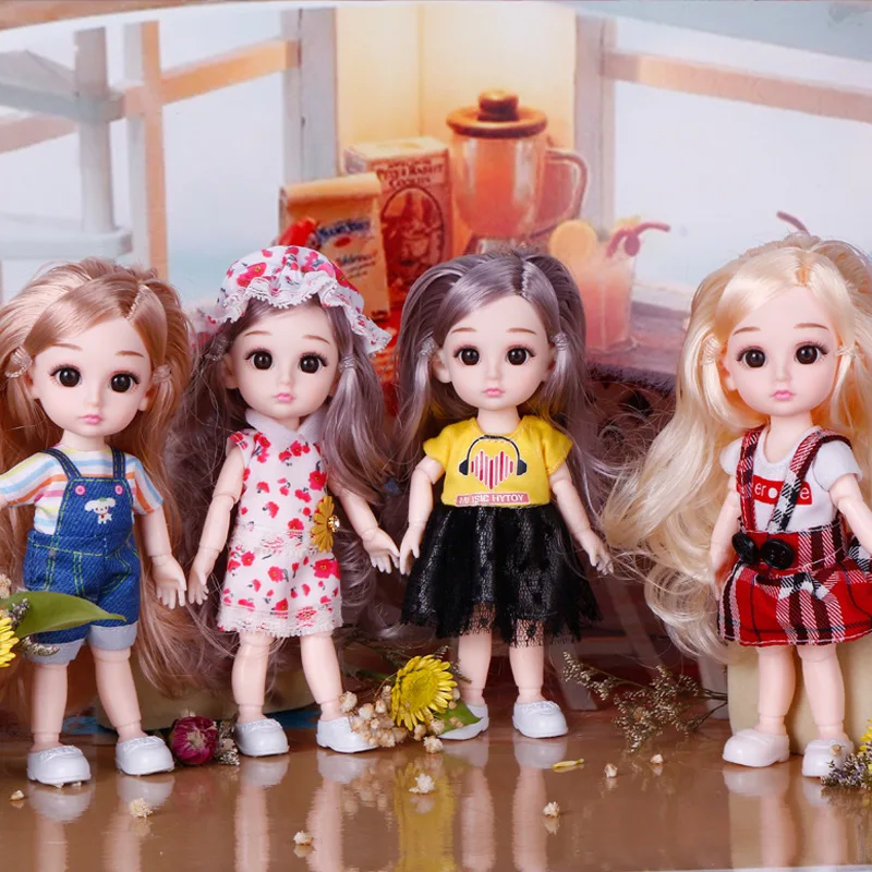 Mini Girls Doll 16cm Princess Doll Set Movable Joints Princess 3D Real Eye Doll Children Girl Bjd Toys To Girls Gift
Mini Girls Doll 16cm Princess Doll Set Movable Joints Princess 3D Real Eye Doll Children Girl Bjd Toys To Girls Gift