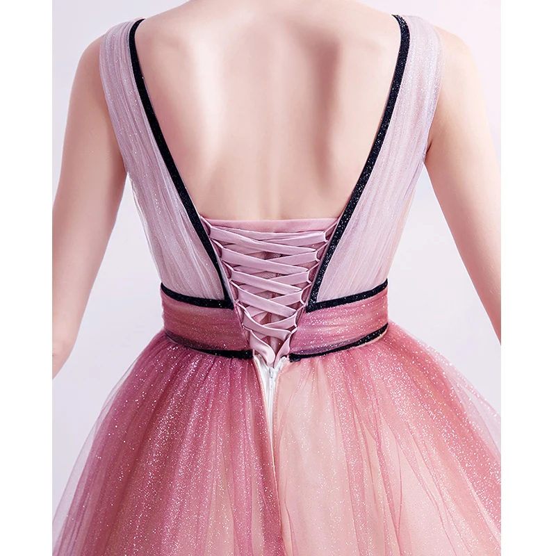 Women Party Gowns V-Neck Floor-Length A-Line Sleeveless Tulle Simple Evening Dress Sequined Criss-Cross Elegant Dresses TS007
Women Party Gowns V-Neck Floor-Length A-Line Sleeveless Tulle Simple Evening Dress Sequined Criss-Cross Elegant Dresses TS007