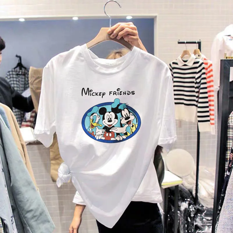 Disney Mickey Mouse plus size women's T-shirt short-sleeved bottoming shirt with top cotton
Disney Mickey Mouse plus size women's T-shirt short-sleeved bottoming shirt with top cotton