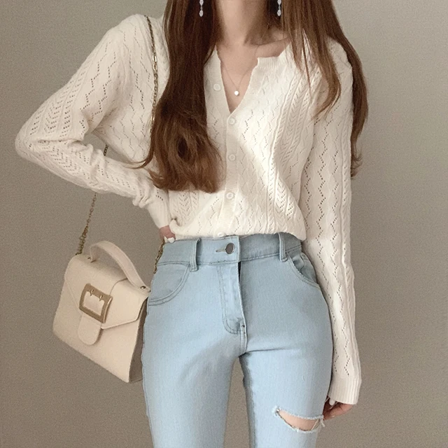 Spring 2021 New Korean Long Sleeve Knit Single-breasted Thin Casual Cardigans Chic Top Female
Spring 2021 New Korean Long Sleeve Knit Single-breasted Thin Casual Cardigans Chic Top Female