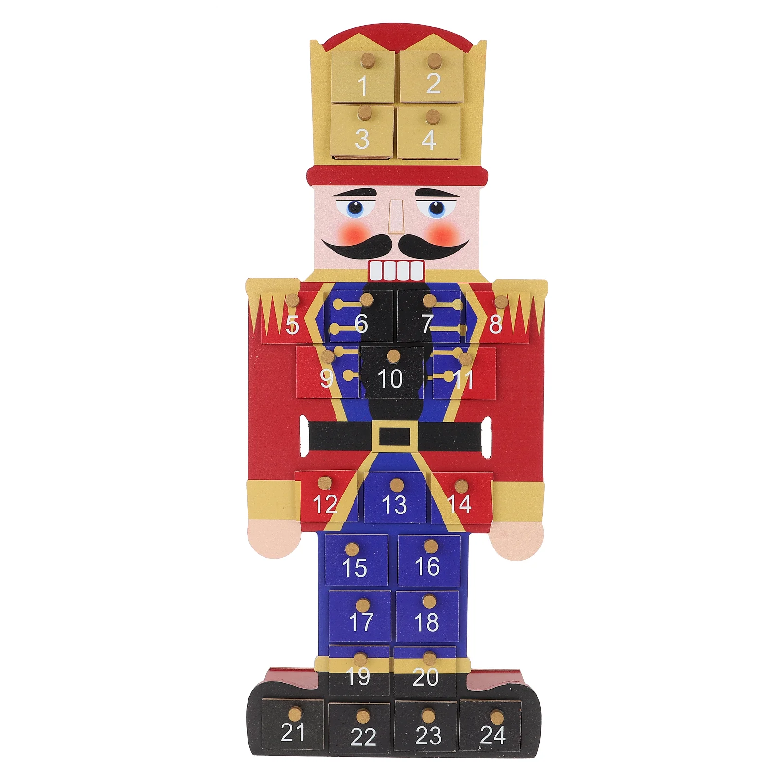 1Pc Christmas Countdown Calendar Wooden Nutcracker Advent Calendar with Drawers Ornament
1Pc Christmas Countdown Calendar Wooden Nutcracker Advent Calendar with Drawers Ornament