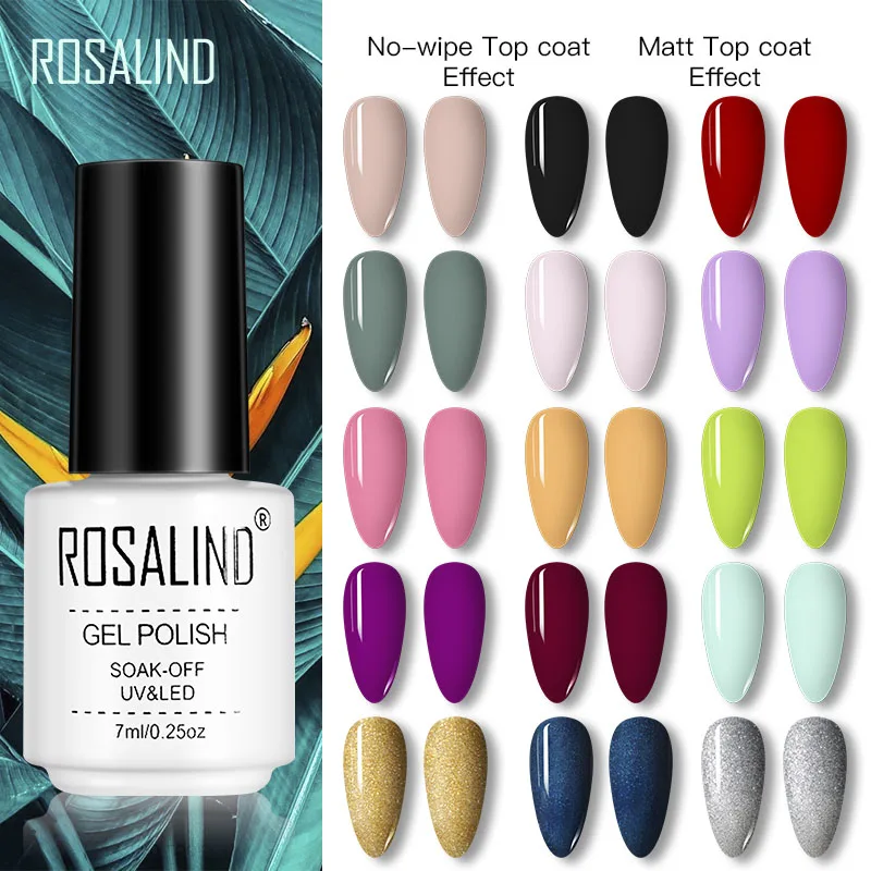ROSALIND 7ML Nail Polish Gel Varnishes Hybrid Semi Permanent Nail Art Designed UV Nail Manicure Top Base Coat gel polish
ROSALIND 7ML Nail Polish Gel Varnishes Hybrid Semi Permanent Nail Art Designed UV Nail Manicure Top Base Coat gel polish