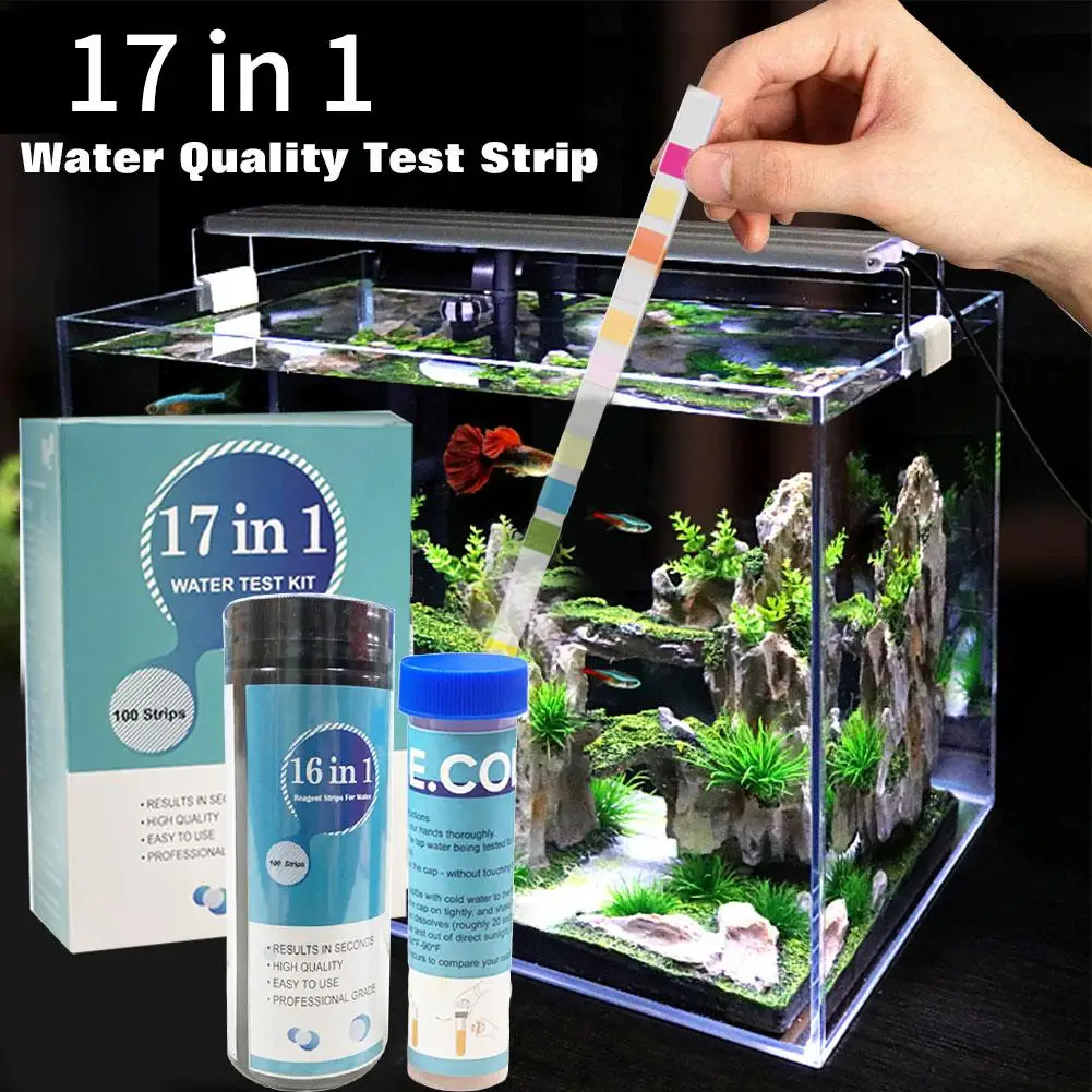 17 In 1 Water Test Strip Aquarium Fish Tank Pool Water Drinking Water Quality Hardness PH, Bromine, Nitrate Test Strip
17 In 1 Water Test Strip Aquarium Fish Tank Pool Water Drinking Water Quality Hardness PH, Bromine, Nitrate Test Strip