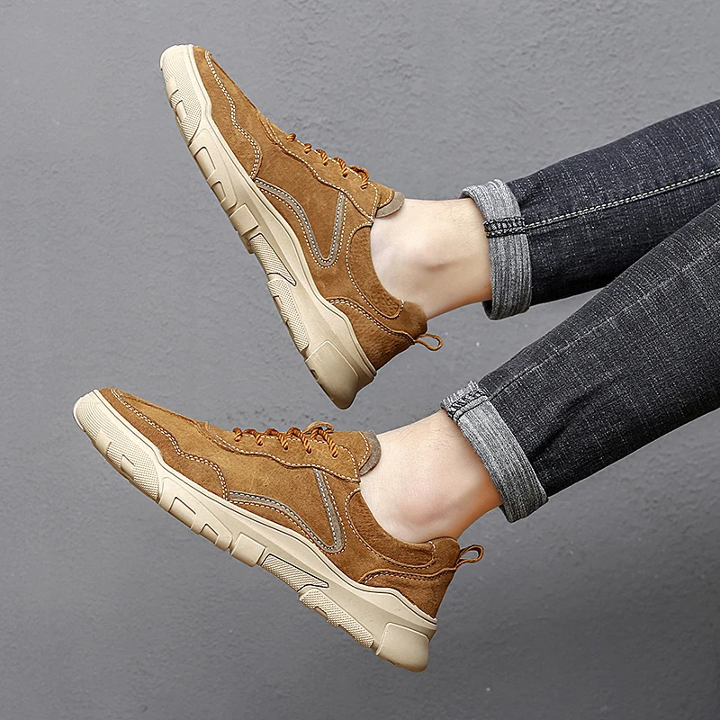 Man Sneakers Casual Shoes 2021 Autumn Men's Suede Leather Footwear Design Fashion Walking Shoe Flats Soft Khaki
Man Sneakers Casual Shoes 2021 Autumn Men's Suede Leather Footwear Design Fashion Walking Shoe Flats Soft Khaki