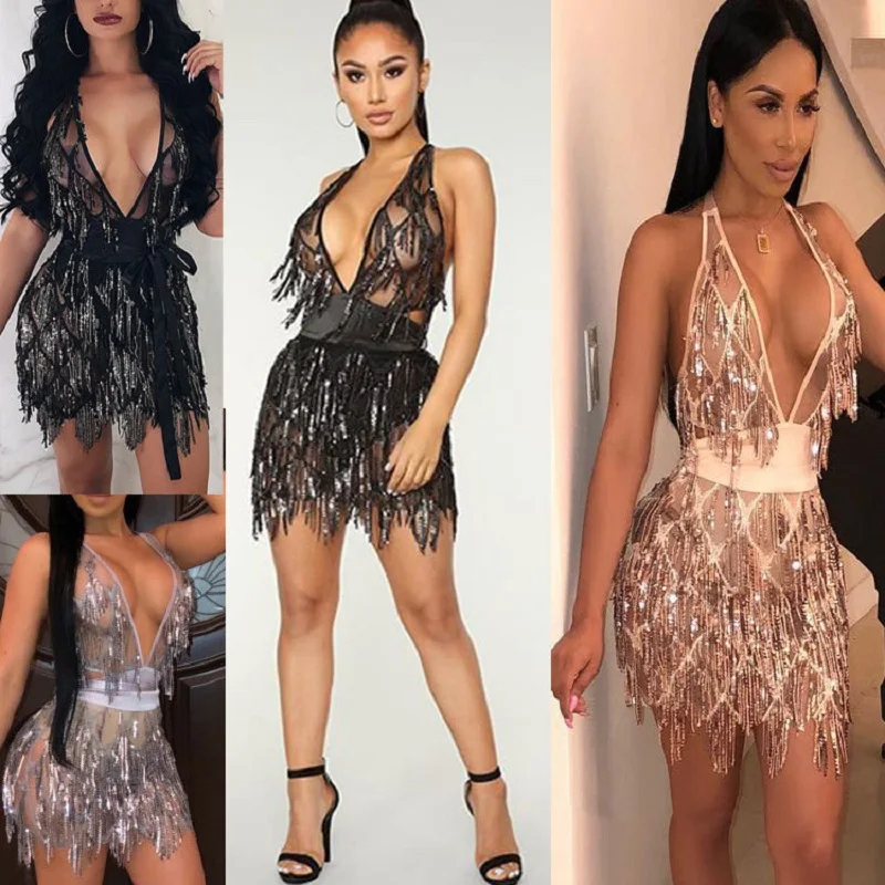 Sequined Patchwork Women Dress Sexy V Neck Gold Party Night Backless Bodycon Bandage Dresses Roupas Femininas Vestidos Mujer
Sequined Patchwork Women Dress Sexy V Neck Gold Party Night Backless Bodycon Bandage Dresses Roupas Femininas Vestidos Mujer