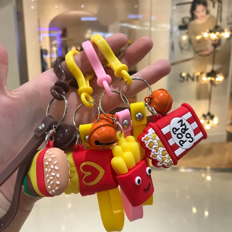 Creative Simulation Burger Keychain Girl Bag Key Pendant 3D Stereo Soft Fries Popcorn
Creative Simulation Burger Keychain Girl Bag Key Pendant 3D Stereo Soft Fries Popcorn