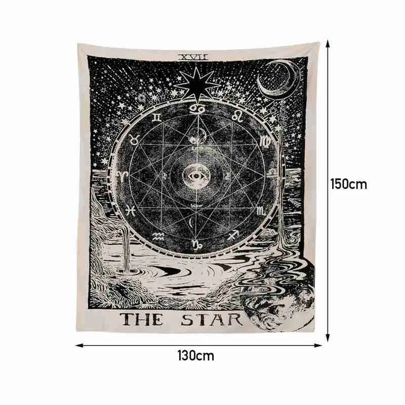 Night Moon Tarot Wall Tapestry Mandala Tapestry Home Psychedelic Tapestry 150x130CM Hippies Hanging Wall Decoration G4H8
Night Moon Tarot Wall Tapestry Mandala Tapestry Home Psychedelic Tapestry 150x130CM Hippies Hanging Wall Decoration G4H8