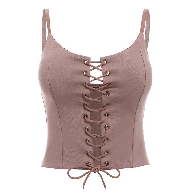 Suspenders Camisole Women's Simple Halter Tight-Fitting Outer Wear Small Nightclub Sexy Low-Cut Straps Short Camisole 2021 New
Suspenders Camisole Women's Simple Halter Tight-Fitting Outer Wear Small Nightclub Sexy Low-Cut Straps Short Camisole 2021 New