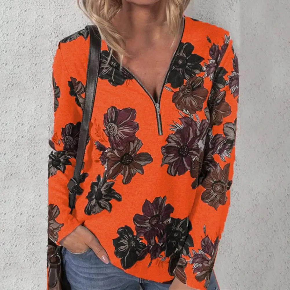 2021 Autumn and Winter New Fashion Women's Clothing V Neck Zipper Pullover Printing Long-sleeved Loose T-Shirt Women's Top
2021 Autumn and Winter New Fashion Women's Clothing V Neck Zipper Pullover Printing Long-sleeved Loose T-Shirt Women's Top