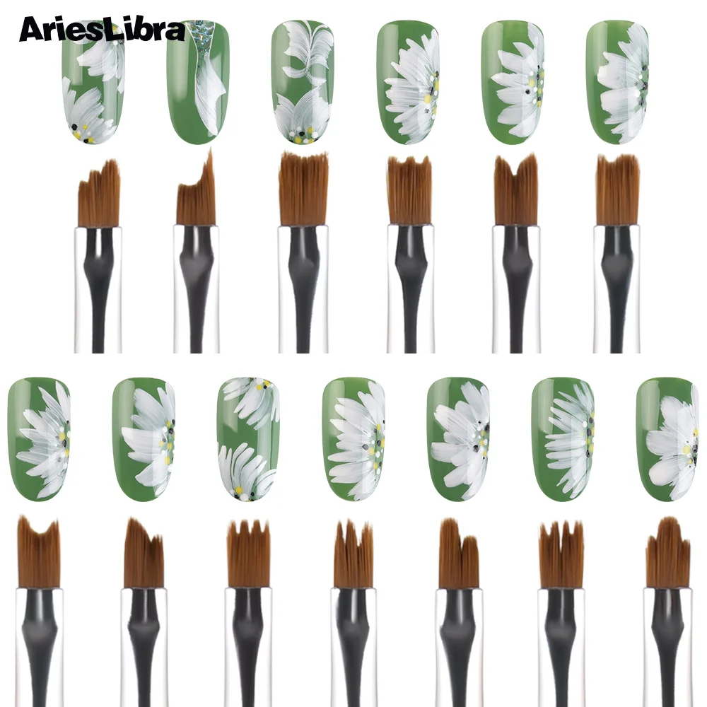 AriesLibra 1 шт. улыбка луна в форме акриловой кисти для французского маникюра
