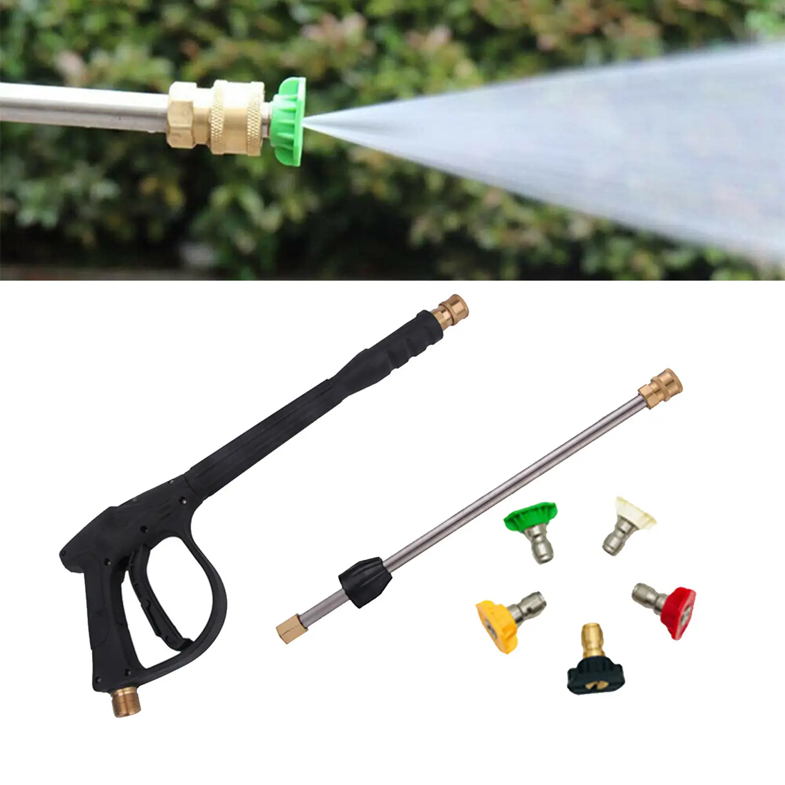 High Pressure Washer Gun for Car Cleaning M22 14MM Hose Connector Quick Connect with Extension Wand and Hose Accessories Kit
High Pressure Washer Gun for Car Cleaning M22 14MM Hose Connector Quick Connect with Extension Wand and Hose Accessories Kit