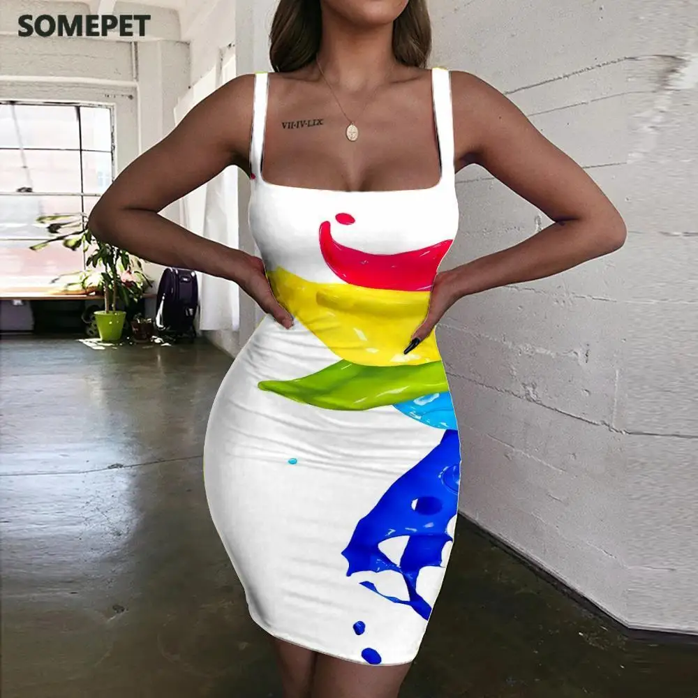 SOMEPET Colorful Dress Women Abstract Bodycon Dress Graphics Vestido Sexy Painting Ladies Dresses Womens Clothing Party Vintage
SOMEPET Colorful Dress Women Abstract Bodycon Dress Graphics Vestido Sexy Painting Ladies Dresses Womens Clothing Party Vintage