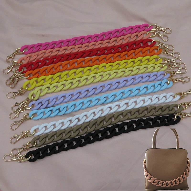 New Fashion Woman Handbag Accessory Chain Solid Color Resin Chain Luxury Frosted Strap Women Clutch Shoulder Purse Chain
New Fashion Woman Handbag Accessory Chain Solid Color Resin Chain Luxury Frosted Strap Women Clutch Shoulder Purse Chain