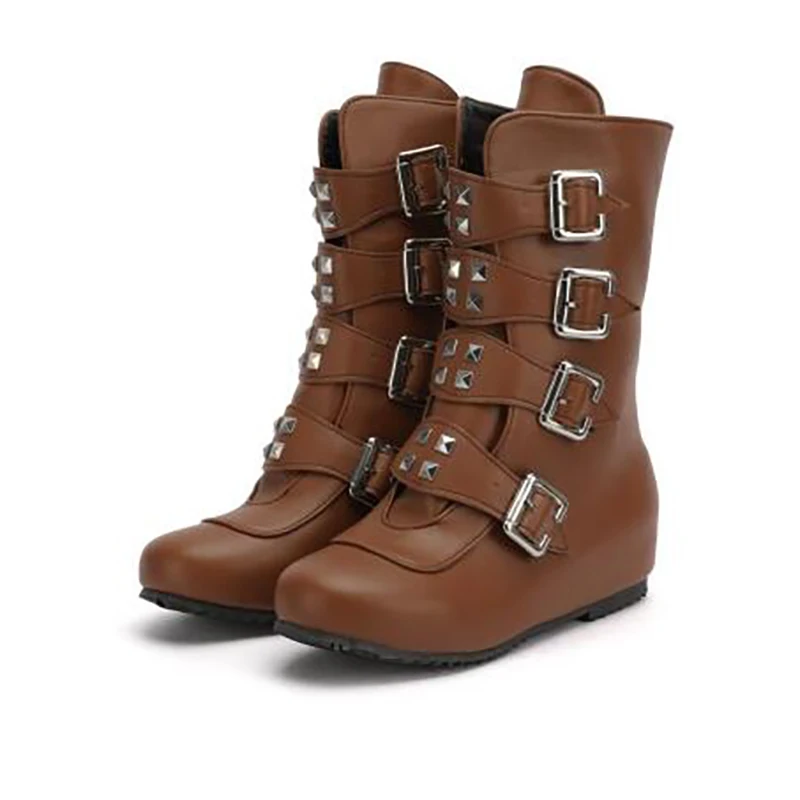 Street Punk Style Metal Buckle Flat-Bottomed Motorcycle Boots Breasted Neutral Large Size Mid-Calf Boots Plush Round Button
Street Punk Style Metal Buckle Flat-Bottomed Motorcycle Boots Breasted Neutral Large Size Mid-Calf Boots Plush Round Button