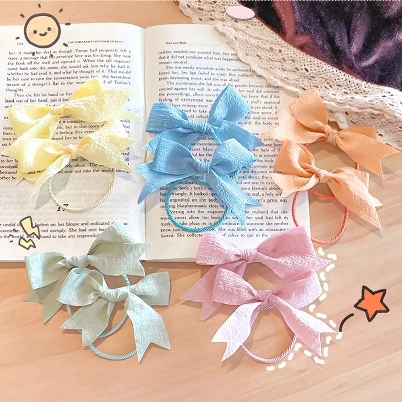 2PCS/Set New Girls Cute Solid Bow Scrunchie Kids Ponytail Holder Elastic Hair Band Headband Rubber Band Fashion Hair Accessories
2PCS/Set New Girls Cute Solid Bow Scrunchie Kids Ponytail Holder Elastic Hair Band Headband Rubber Band Fashion Hair Accessories