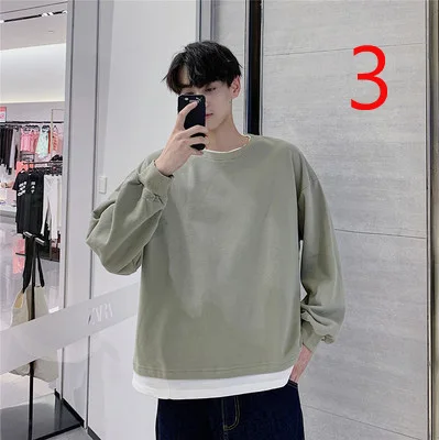 Korean fashion men's long-sleeved T-shirt student casual handsome solid color shirt
Korean fashion men's long-sleeved T-shirt student casual handsome solid color shirt