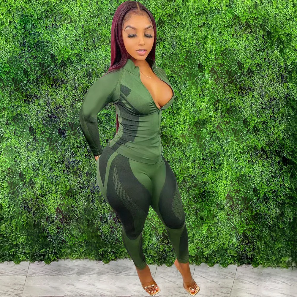 Women Trcksuit Sets Sportswear Top And Pants Matching Sets Zip Up Long Sleeve Bodycon Patchwork Pattern Two Piece Set Casual
Women Trcksuit Sets Sportswear Top And Pants Matching Sets Zip Up Long Sleeve Bodycon Patchwork Pattern Two Piece Set Casual