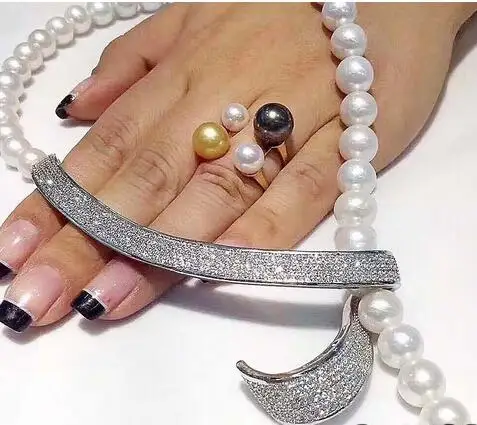 Hot sale new Style >> 10mm sea shell pearls necklace-cz micro
Hot sale new Style >> 10mm sea shell pearls necklace-cz micro