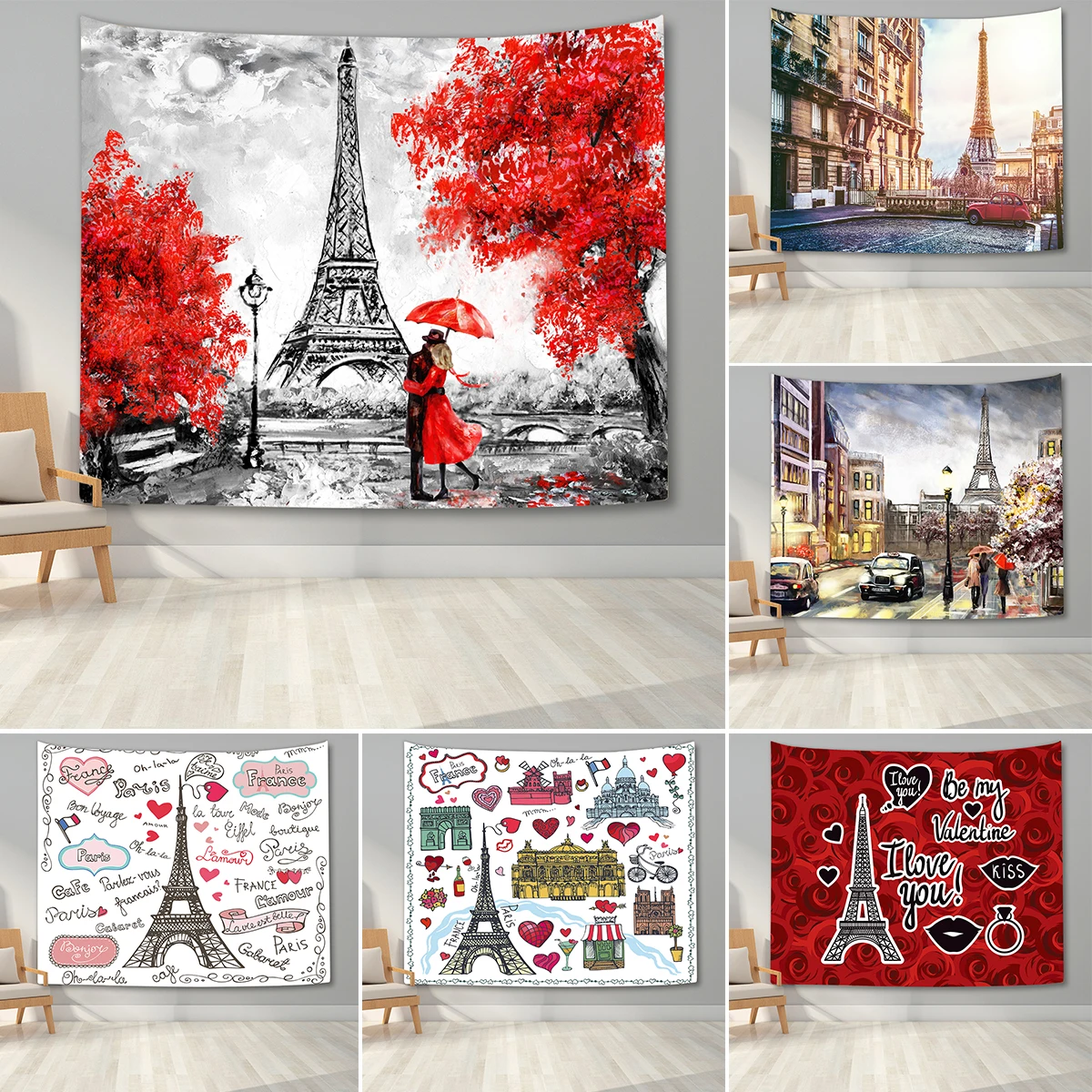 Romantic Eiffel Tower Tapestry Red Maple Natural Streetscape Print Bedroom Background Decoration Girl Dorm Art Curtain Tapestry
Romantic Eiffel Tower Tapestry Red Maple Natural Streetscape Print Bedroom Background Decoration Girl Dorm Art Curtain Tapestry