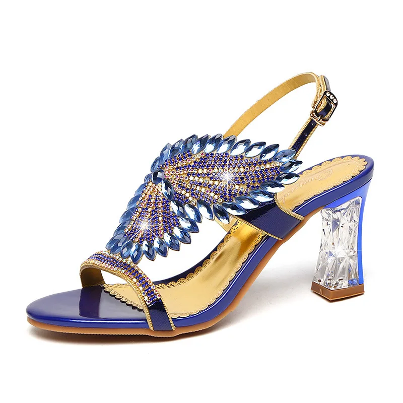 Sandals with Roman Fish Mouth Shoes Thick with Women's Shoes Tide A464 High-heeled Rhinestone 2021 New High (5cm-8cm) Open Solid
Sandals with Roman Fish Mouth Shoes Thick with Women's Shoes Tide A464 High-heeled Rhinestone 2021 New High (5cm-8cm) Open Solid
