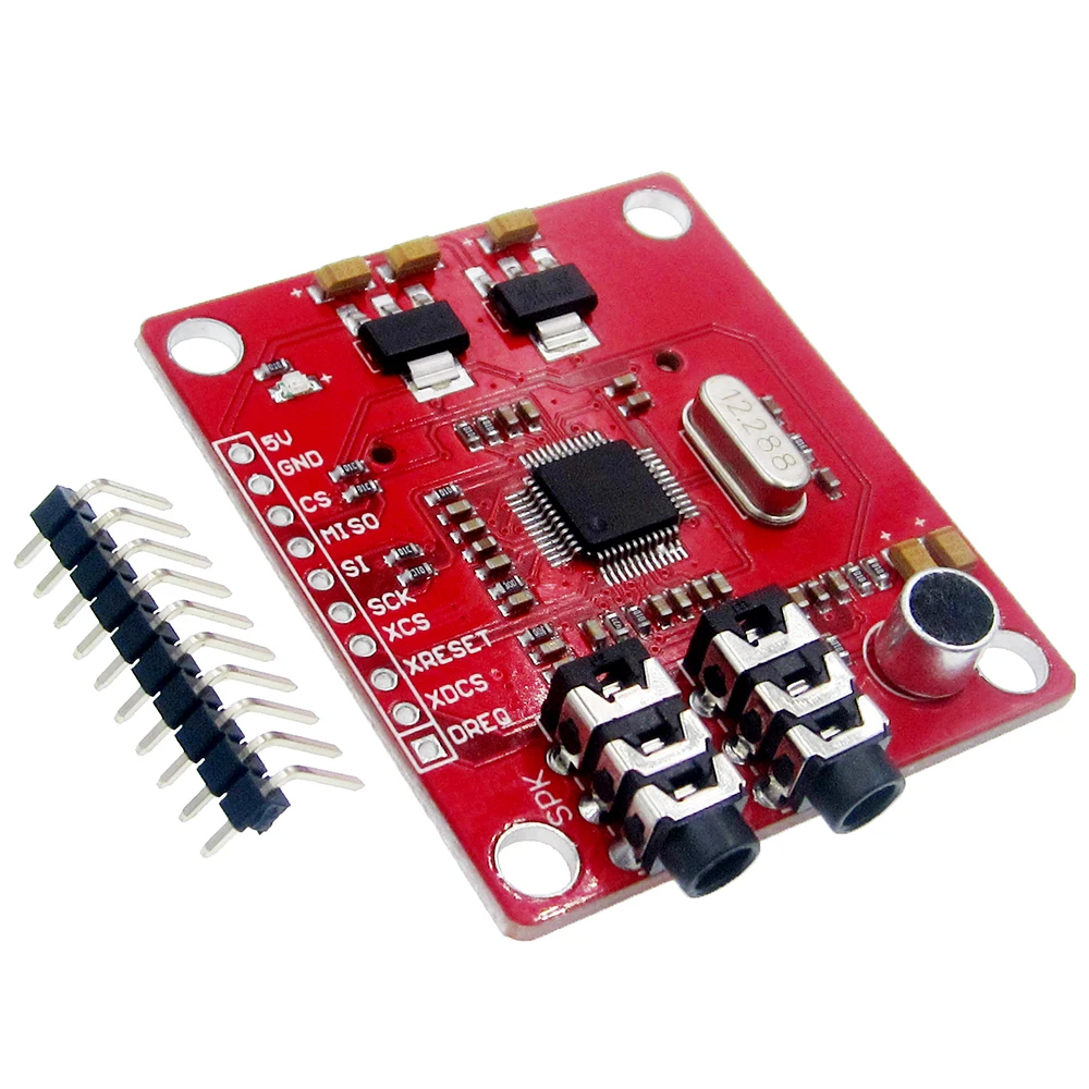 VS1053 MP3 Module With SD Card Slot VS1053B Ogg Real-time Recording for Arduino Stereo Output and Mic Port 5V AMS1117 DIY KIT
VS1053 MP3 Module With SD Card Slot VS1053B Ogg Real-time Recording for Arduino Stereo Output and Mic Port 5V AMS1117 DIY KIT