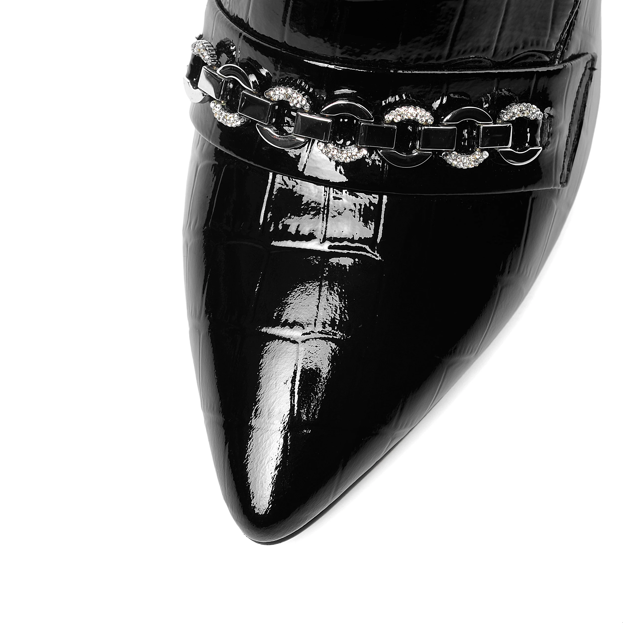 INS hot women pumps natural leather shoes Fashion British classic Patent leather Cow patent leather metal chain high heels
INS hot women pumps natural leather shoes Fashion British classic Patent leather Cow patent leather metal chain high heels