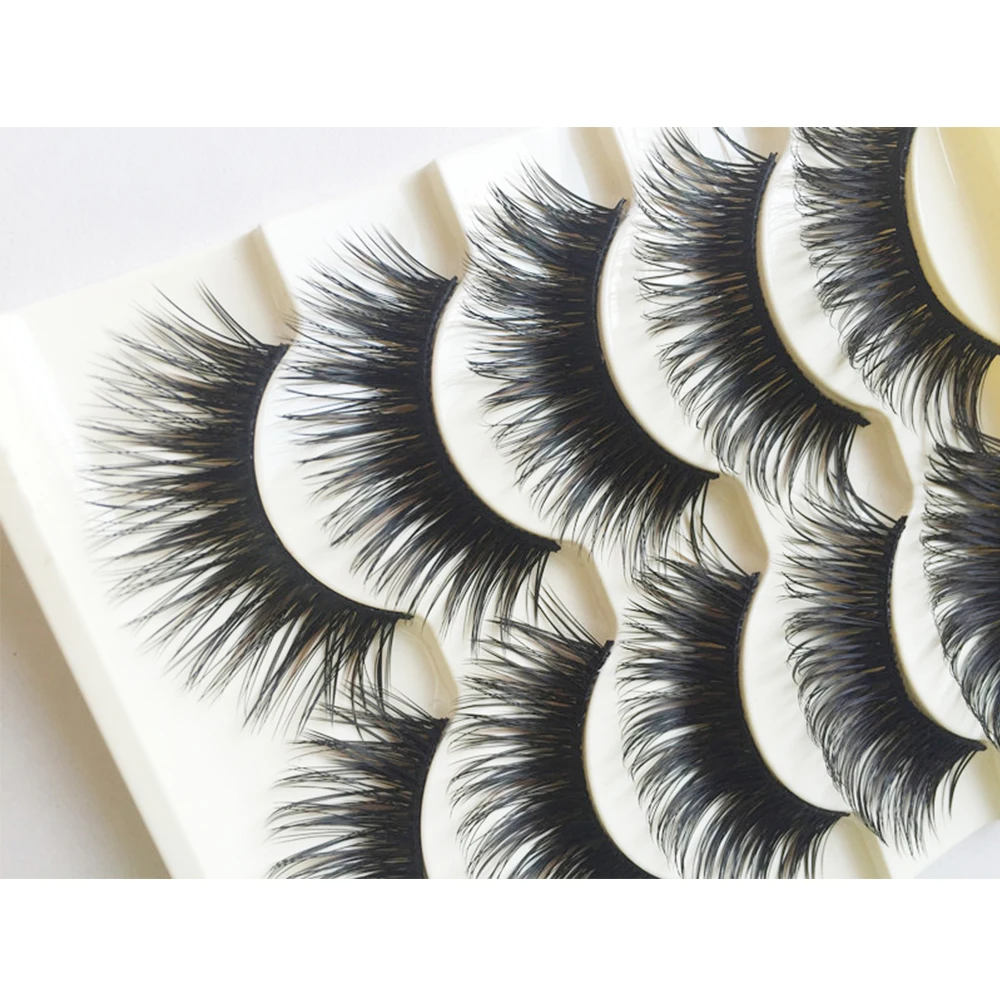 new 5 Pairs New Fashion Women Handmade Black False Eyelashes Natural Soft Thick Long Voluminous Fake Lashes Makeup Tool Beauty
new 5 Pairs New Fashion Women Handmade Black False Eyelashes Natural Soft Thick Long Voluminous Fake Lashes Makeup Tool Beauty