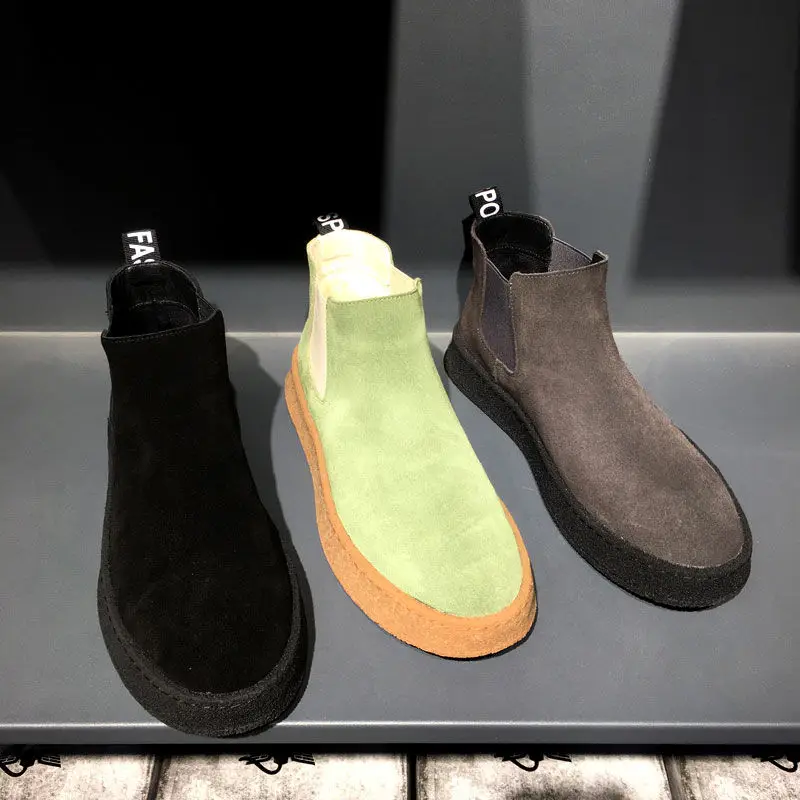 Men's Boot Casual Faux Suede Leather Slip-on Ankle High Low Heel Fashion Stylish Chelsea Boots Zapatos De Hombre KA419
Men's Boot Casual Faux Suede Leather Slip-on Ankle High Low Heel Fashion Stylish Chelsea Boots Zapatos De Hombre KA419