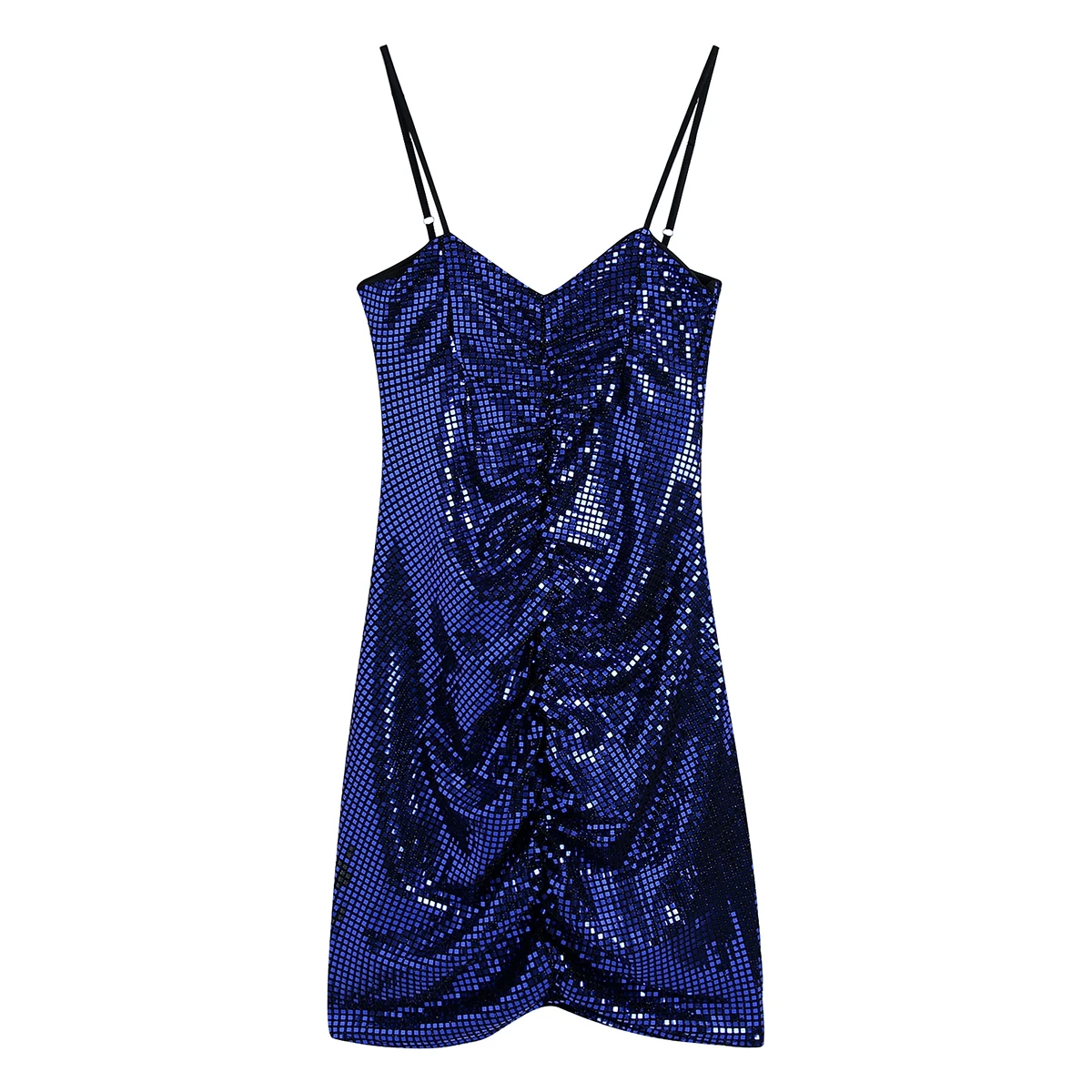 JUNWU Summer Women's Blue Off-Shoulder Pleated Design Sequin Material Waist Mini Sling Adjustable Dress Sexy Nightclub Style
JUNWU Summer Women's Blue Off-Shoulder Pleated Design Sequin Material Waist Mini Sling Adjustable Dress Sexy Nightclub Style
