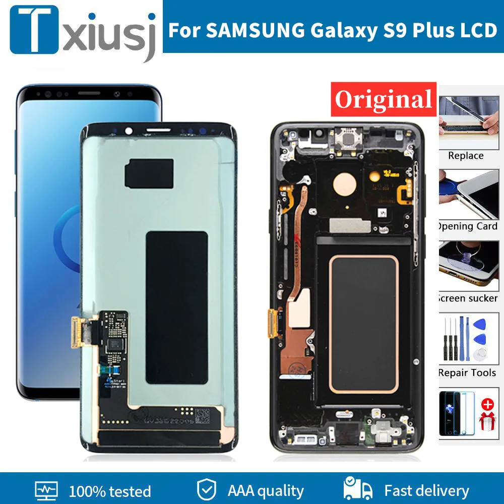 ЖК-дисплей AMOLED для SAMSUNG Galaxy S9 Plus, ЖК-дисплей с сенсорным экраном и дигитайзером в сборе, жидкокристаллический дисплей без жидкости и теней
ЖК-дисплей AMOLED для SAMSUNG Galaxy S9 Plus, ЖК-дисплей с сенсорным экраном и дигитайзером в сборе, жидкокристаллический дисплей без жидкости и теней
