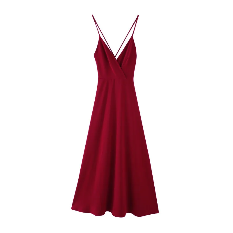 #3976 Black Red A-Line Beach Dress Women Sexy Backless Boho Sapeghetti Strap Bodycon Dress Long Chiffon Dress V Neck Summer
#3976 Black Red A-Line Beach Dress Women Sexy Backless Boho Sapeghetti Strap Bodycon Dress Long Chiffon Dress V Neck Summer