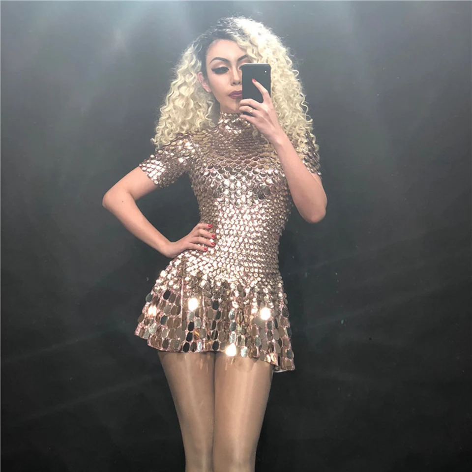 Sparkly Sequins Dress Women Sexy Dance Costume Celebrate Party Dress Birthday Silver Dresses Sexy Nightclub event Leotard Outfit
Sparkly Sequins Dress Women Sexy Dance Costume Celebrate Party Dress Birthday Silver Dresses Sexy Nightclub event Leotard Outfit