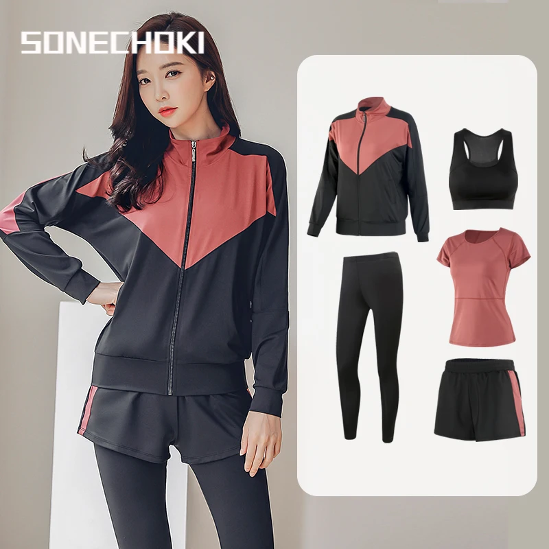 SONECHOKI 5pcs Yoga Set Women Patchwork Compression Sportswear For Female Gym Clothing Running Fitness Jogging Workout Tracksuit
SONECHOKI 5pcs Yoga Set Women Patchwork Compression Sportswear For Female Gym Clothing Running Fitness Jogging Workout Tracksuit