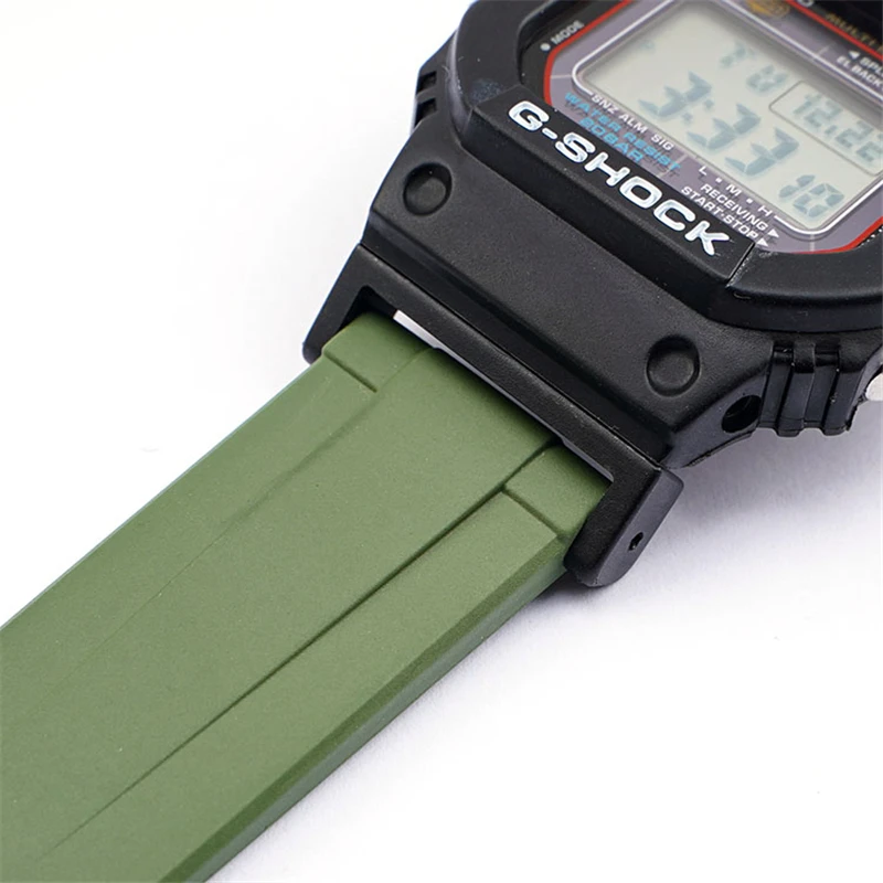 Ремешок для Casio G-SHOCK GA-110 GD-100 DW-5600 G-5600 мужчин черный 16 мм | Наручные часы